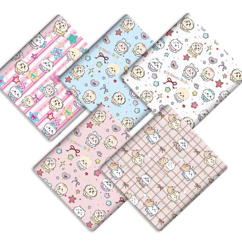 Sewing Textiles - Мультяшная полиэстеровая ткань 140x50 см, хлопковая