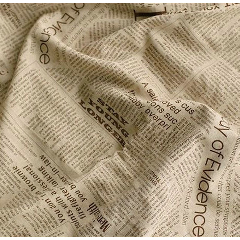 Sewing Tweed Fabric - 50x150 см ретро газета с буквенным
