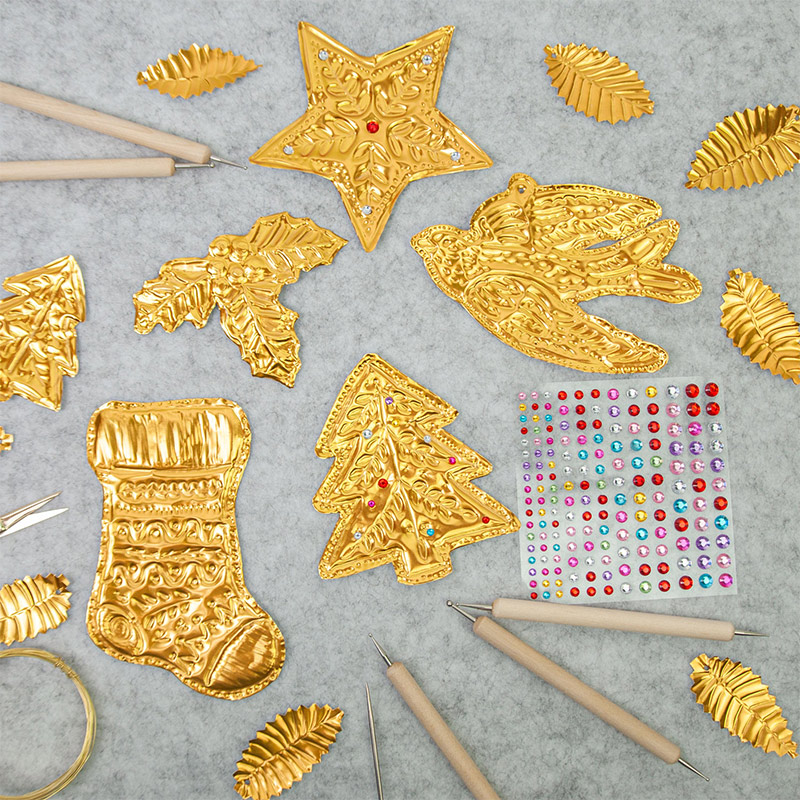 Sewing Art - DIY Золотая фольга Художественное рельефное рождественские