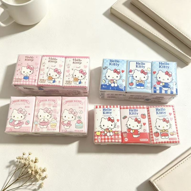 Бумажные платочки Hello Kitty  – обзор и цена Pattern Tissue Paper