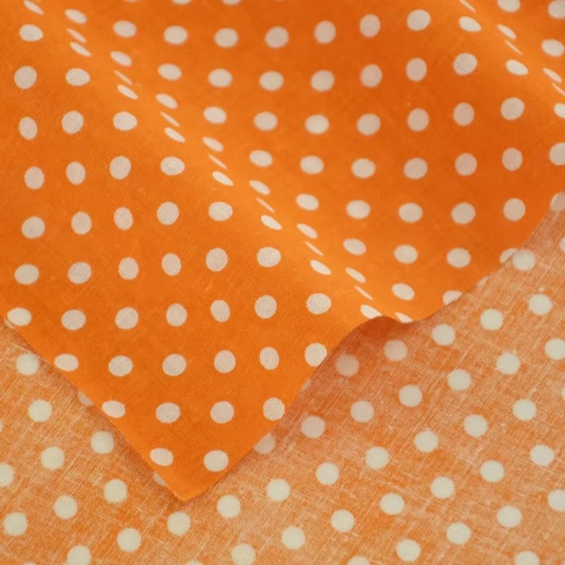 Белая оранжевая хлопковая ткан – обзор и цена Sewing Textiles