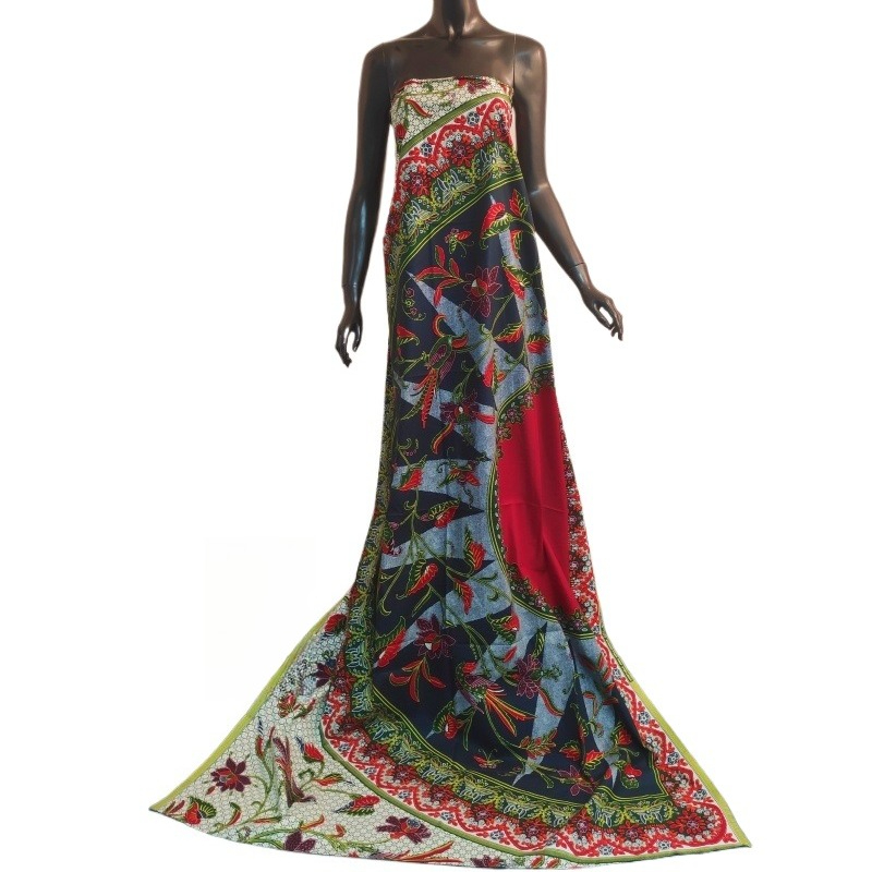 Сине-зеленая хлопковая вощеная – обзор и цена Sewing Batik