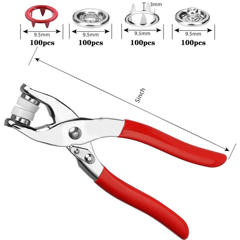 100 комплектов плоскогубцев, а – обзор и цена Snap Button Plier