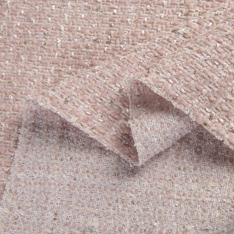 Бежевый цвет и золотая проволо – обзор и цена Sewing Tweed Fabric
