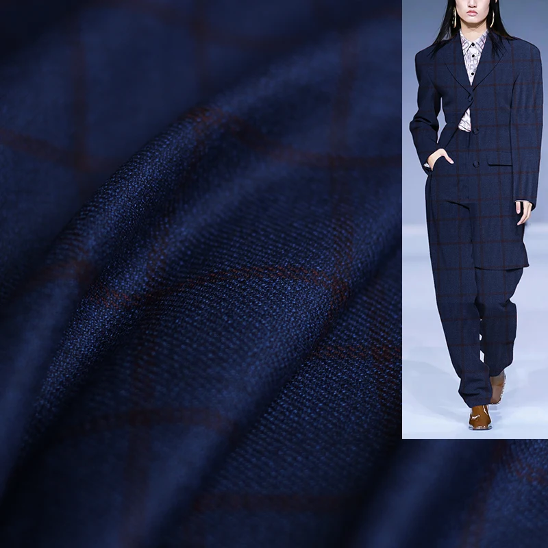 Redraspberry, Синяя Клетчатая  – обзор и цена Sewing Tweed Fabric