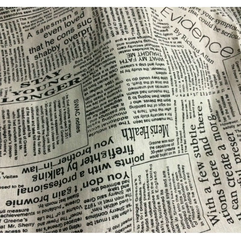 50x150 см ретро газета с букве – обзор и цена Sewing Tweed Fabric