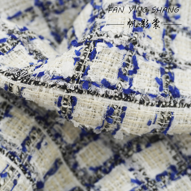 Сине-черный клетчатый марлевый – обзор и цена Sewing Tweed Fabric