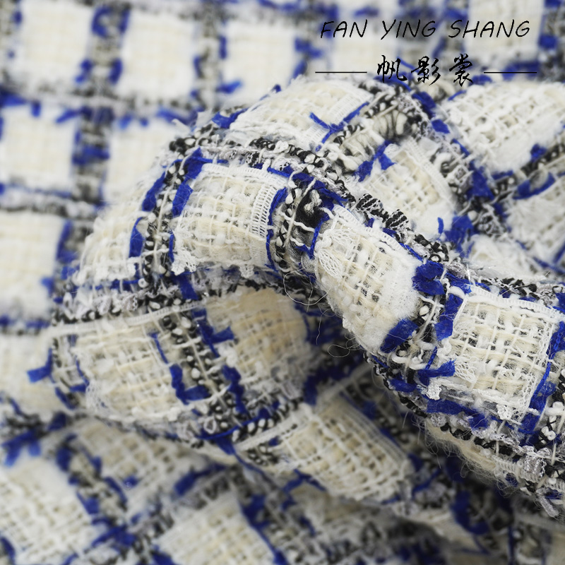 Сине-черный клетчатый марлевый – обзор и цена Sewing Tweed Fabric