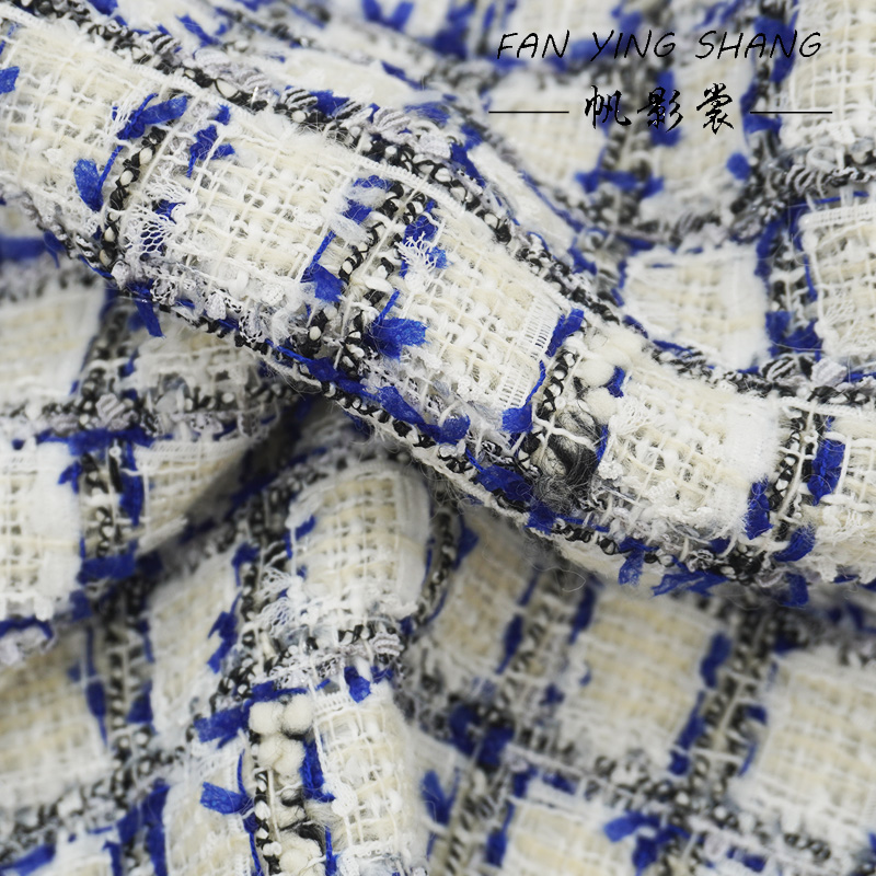 Сине-черный клетчатый марлевый – обзор и цена Sewing Tweed Fabric