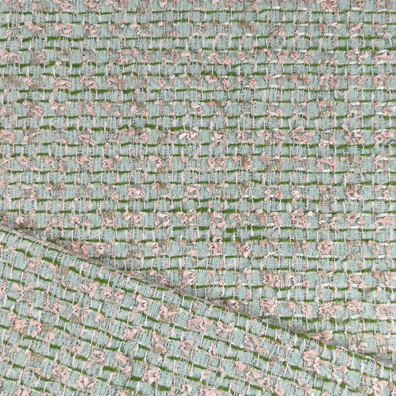 Зеленая/красная твидовая ткань – обзор и цена Sewing Tweed Fabric